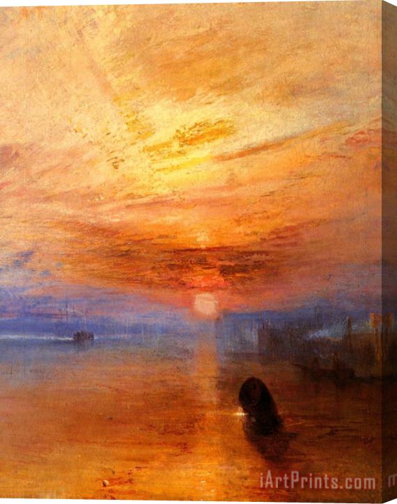 Joseph Mallord William Turner The Fighting 'temeraire' Tugged to Her Last Berth to Be Broken Up [detail 1] Stretched Canvas Print / Canvas Art